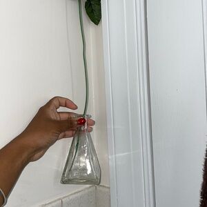 Triangle glass vase 100ml avant-garde boho edgy Y2K